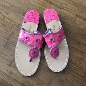 Jack Rogers Fuschia Snake Print